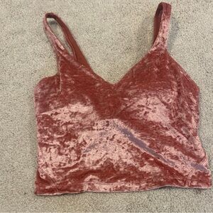 Lululemon women’s dusty rose color velvet align tank size 4